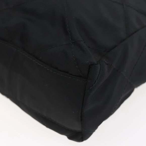 PRADA Quilted Chain Shoulder Bag Nylon Black Gold - Picture 6 of 16
